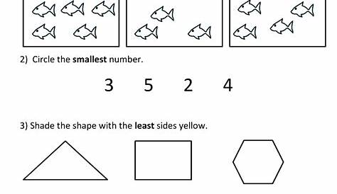 maths worksheet for kindergarten printable