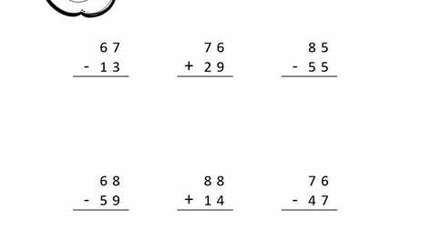 Single And Double-Digit Addition Subtraction Assessment Worksheets
