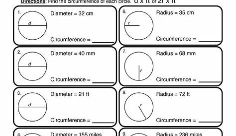 Circumference of Circles Worksheet - Have Fun Teaching | Geometry worksheets, Word problem