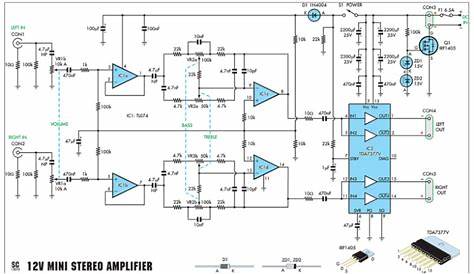 20w stereo amplifier circuit diagram