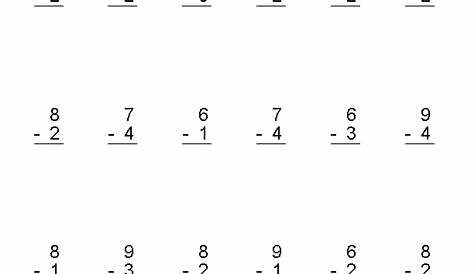 Subtraction Worksheets | Dynamically Created Subtraction Worksheets