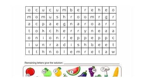 Printable Fruit And Vegetable Word Search | FreePrintableTM.com