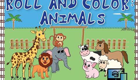 Themed Roll and Color Worksheets: Animals » Telepractice Tools