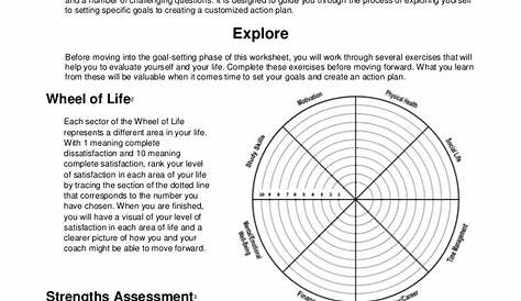 free life coaching worksheets