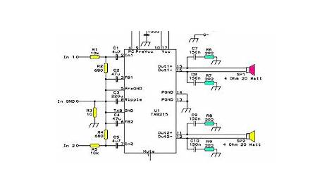 Car Subwoofer Power Amplifier - Electronic Circuit