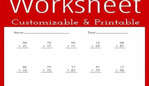 Addition Worksheet Generator - Math Worksheets Printable
