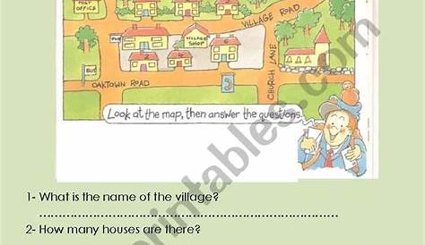 reading a map worksheets