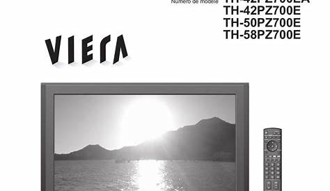 Download free pdf for Panasonic Viera TH-50PZ700 TV manual