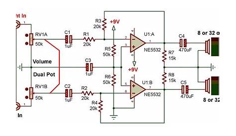 Ne5532 Headphone Amp Circuit|Electronic Design|Schematic Circuit Power Diagram