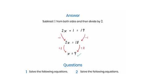 writing and solving equations worksheet