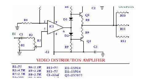 Audio Video Distribution Amplifier circuit |simple schematic diagram