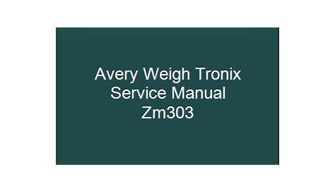 [Special PDF] Avery Weigh Tronix Service Manual Zm303 – Telegraph