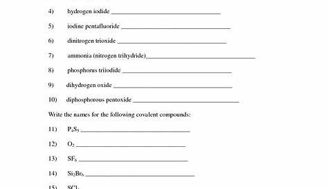 14 Best Images of Worksheet Elements And Bonding - Ionic and Covalent