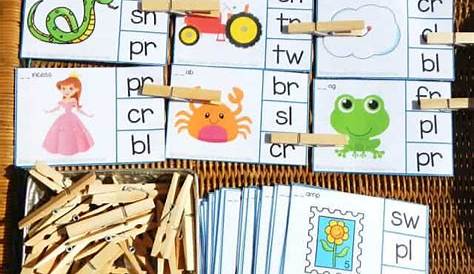 FREE Consonant Blends Activities - Printable Clip Cards