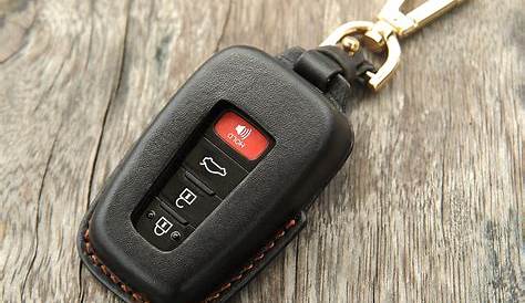 Genuine Leather Key Fob Case Cover Brown For Toyota RAV4 Camry | Etsy