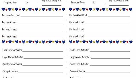 Child Care & Daily Reports Printable Forms | ChildFun