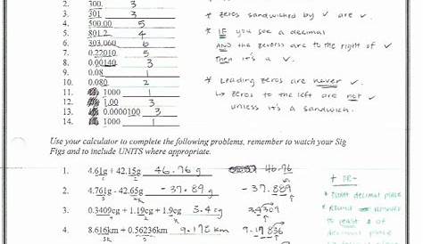 50 Significant Figures Worksheet Answers