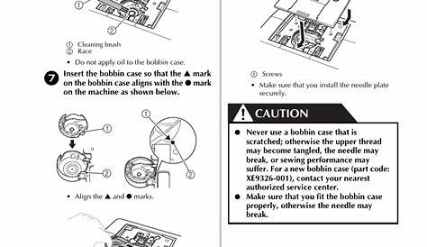 Caution | Brother JX2517 User Manual | Page 36 / 80