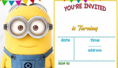 FREE Printable Minion Birthday Party Invitations Ideas Template | FREE