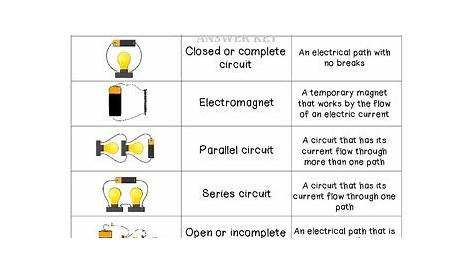 Types of Electrical Circuits Sort by The Teaching Chick | TpT