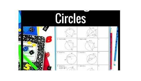 Inscribed Angles in Circles Partner Worksheet by Mrs E Teaches Math