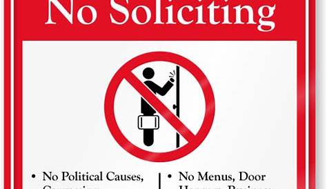No Soliciting Signs | No Soliciting Decals