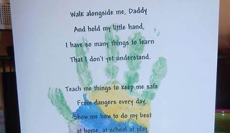 Handprint Poem, also lovely with footprints | Handprint poem, Fathers