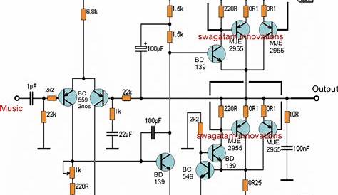 class ab power amplifier circuit diagram