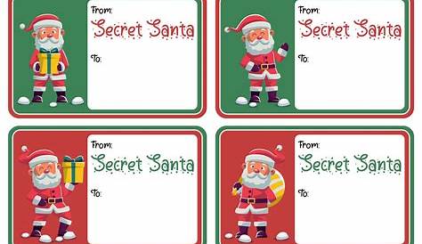 secret santa gift tag printable