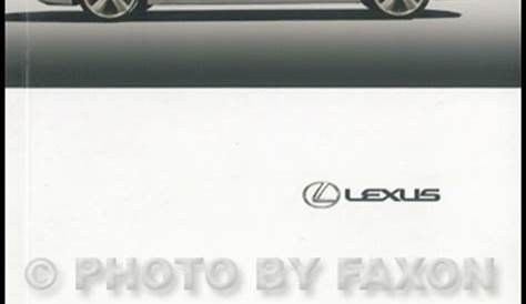 lexus gs 350 owners manual