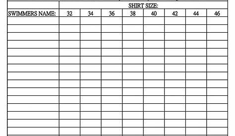 printable order forms for t shirts