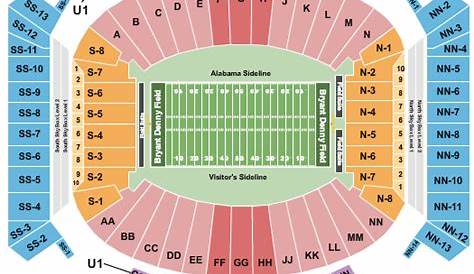 Bryant-Denny Stadium Seating Chart + Rows, Seat Numbers and Club Seats