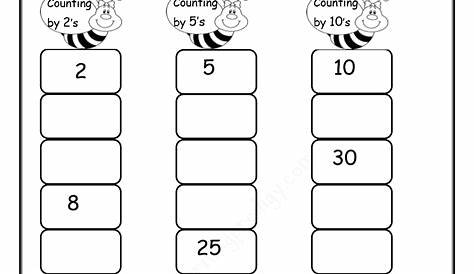 Skip Counting by 2, 5&10|Maths Multiplication Worksheets for Grade1
