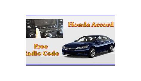 2000 honda accord code for radio