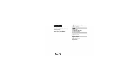 Sony BDP-S1500 Manuals | ManualsLib