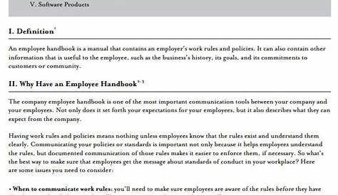 Employee Manual Templates | 11+ Free Printable Word & PDF Formats