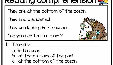 reading comprehension worksheets kindergarten
