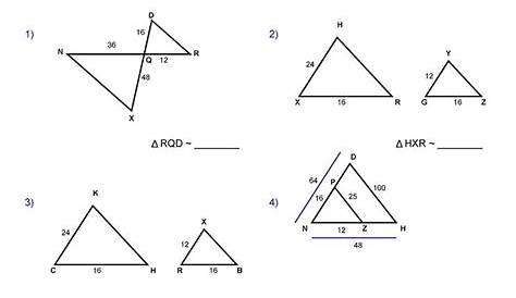 Similar Triangles worksheet – Hoeden at Home