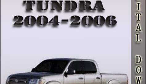 Pay for 2004-2006 Toyota Tundra Factory Service Repair Manual 2005