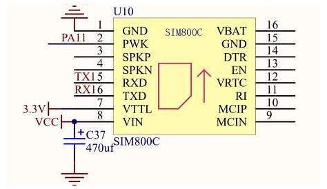 The circuit diagram of Sim800. | Download Scientific Diagram