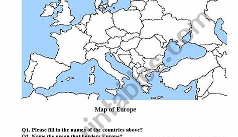 Countries of Europe. - ESL worksheet by crunchie
