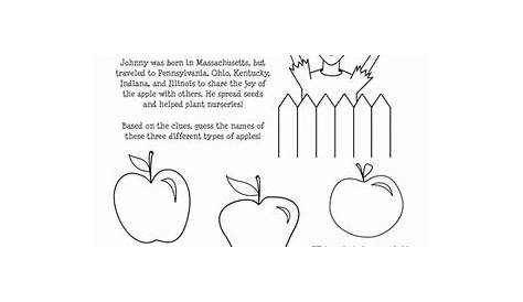 johnny appleseed worksheets for kindergarten