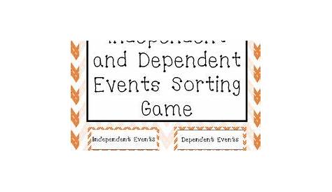 Independent And Dependent Events Worksheet / Trig12 1 Notes Hw