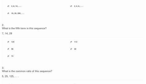 Geometric Sequence Worksheet Answers 50 Geometric Sequences Worksheet