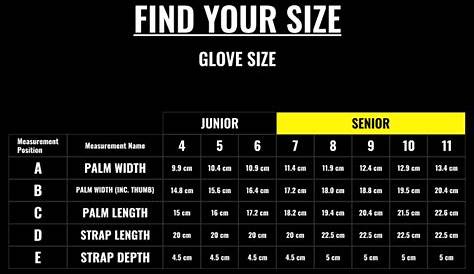 glove size guide uk