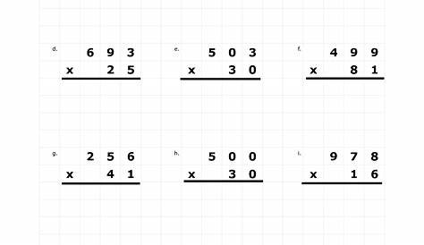 11 Best Images of Three-Digit Multiplication Worksheets - 2-Digit by 1