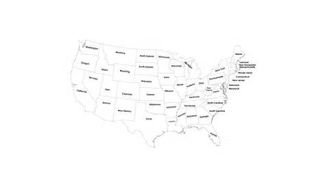 US States and Capitals Map | United States Map PDF – Tim's Printables