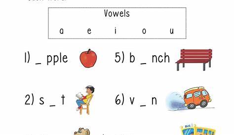 short vowel worksheets 1st grade