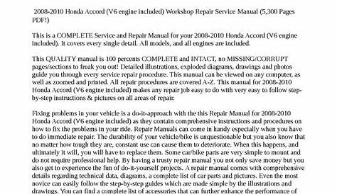 2008 honda accord 3-5 timing belt replacement instructions
