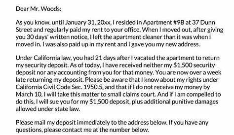 Free Security Deposit Demand Letters